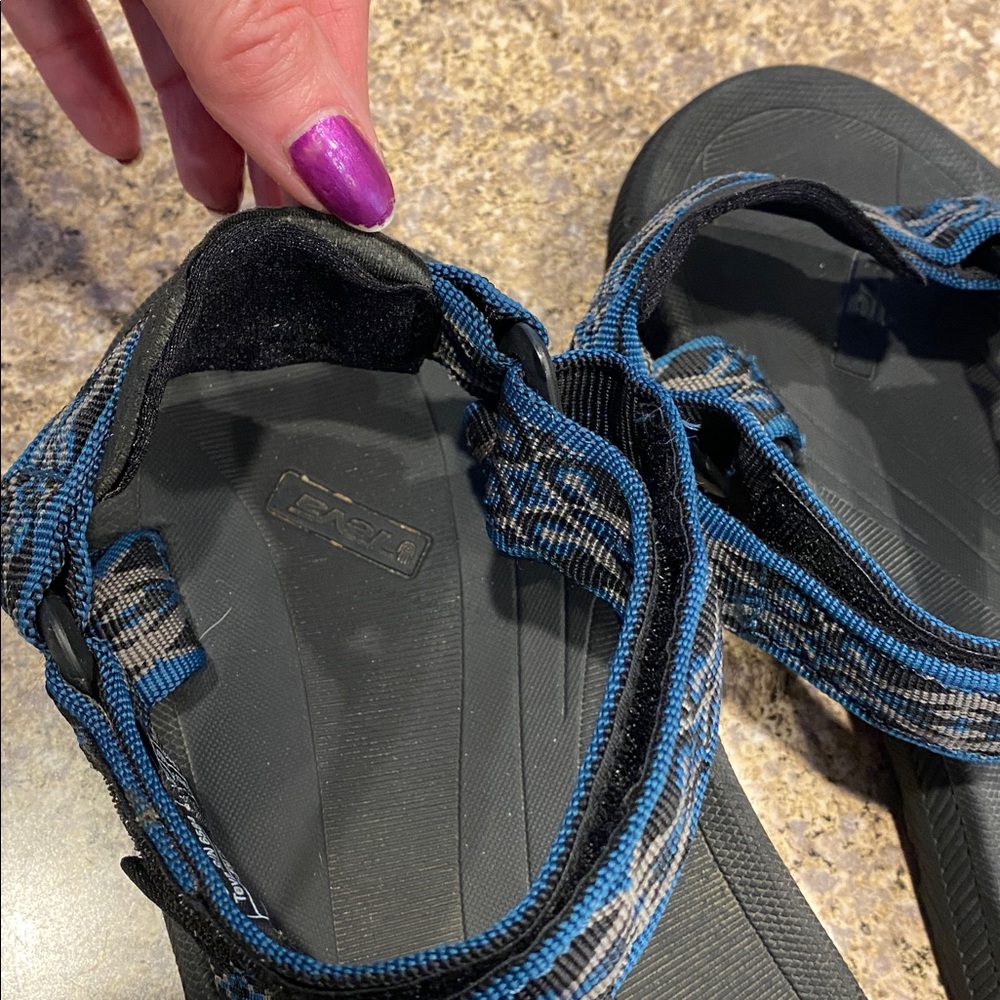 Teva Blue Black Gray Water Hiking Sport Sandals US Size 11 - Picture 7 of 17